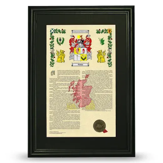 Veens Deluxe Armorial Framed - Black