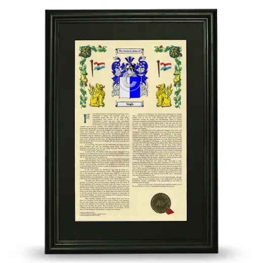 Vegh Deluxe Armorial Framed - Black