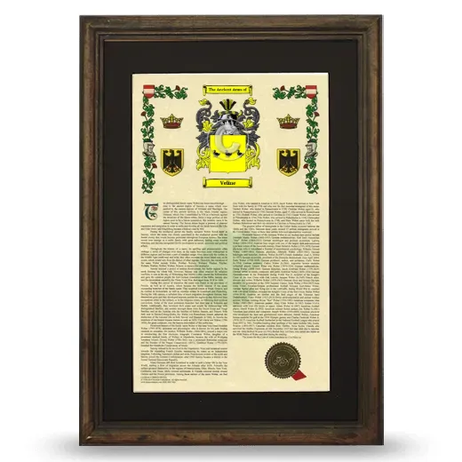 Veline Deluxe Armorial Framed - Brown