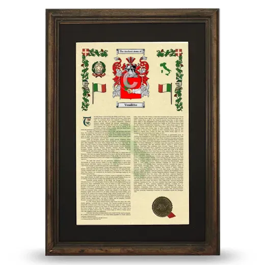 Venditto Deluxe Armorial Framed - Brown