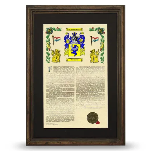 Ver meer Deluxe Armorial Framed - Brown