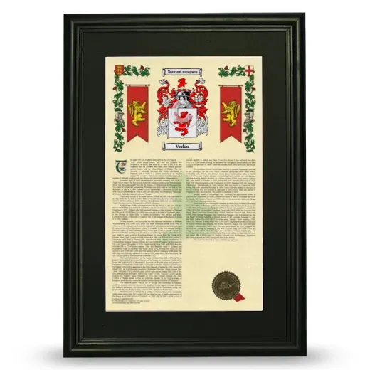 Verkin Deluxe Armorial Framed - Black