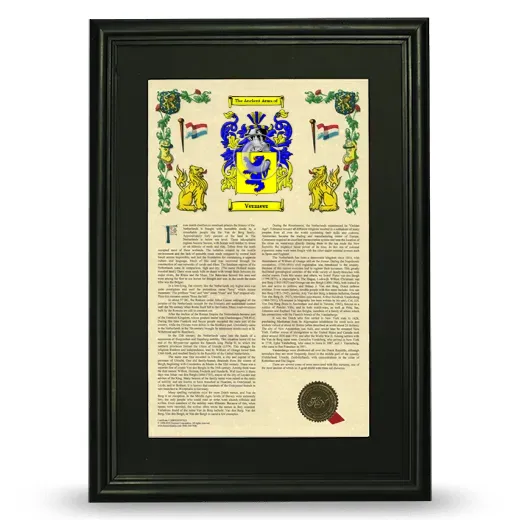 Vermeer Deluxe Armorial Framed - Black
