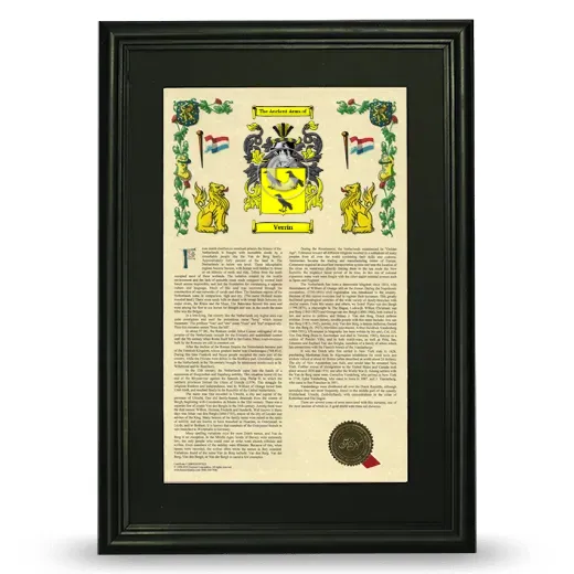 Verrin Deluxe Armorial Framed - Black