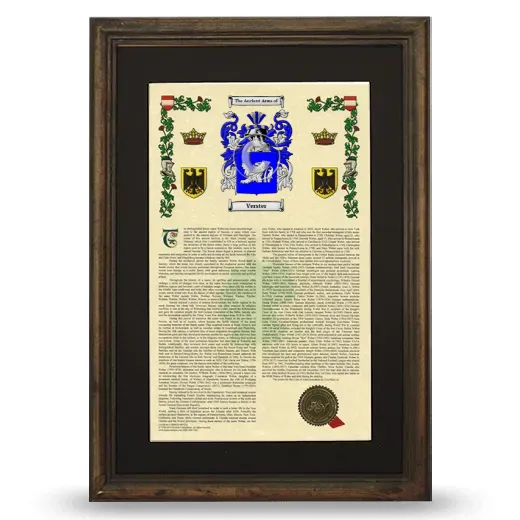 Verster Deluxe Armorial Framed - Brown