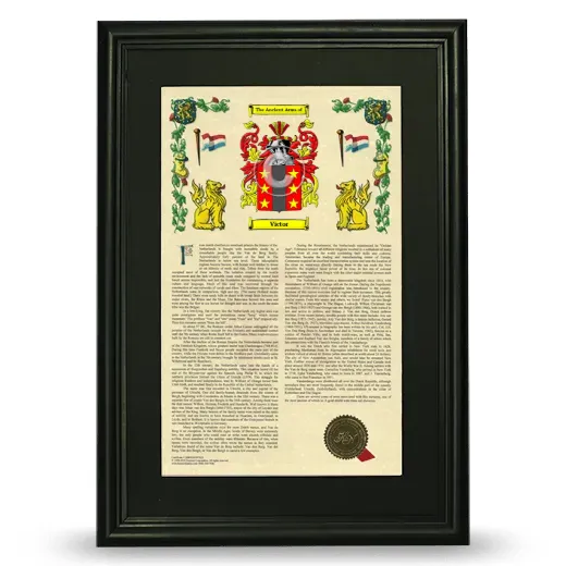 Victor Deluxe Armorial Framed - Black