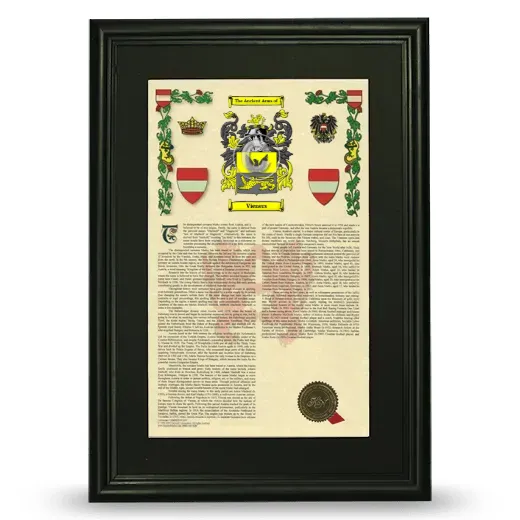 Vieners Deluxe Armorial Framed - Black