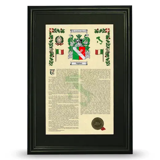 Viglieti Deluxe Armorial Framed - Black