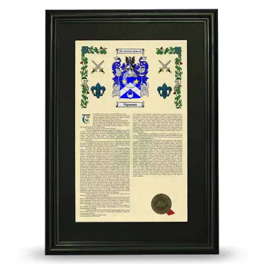 Vigneaux Deluxe Armorial Framed - Black