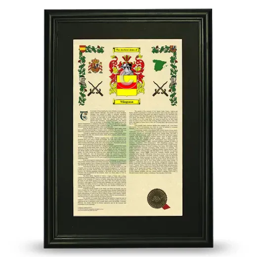 Vilagrasa Deluxe Armorial Framed - Black