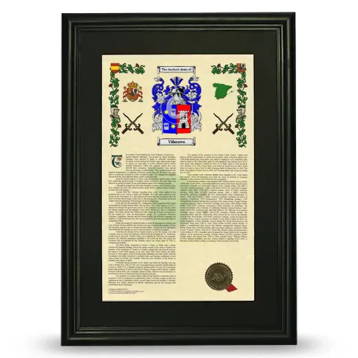 Vilanova Deluxe Armorial Framed - Black