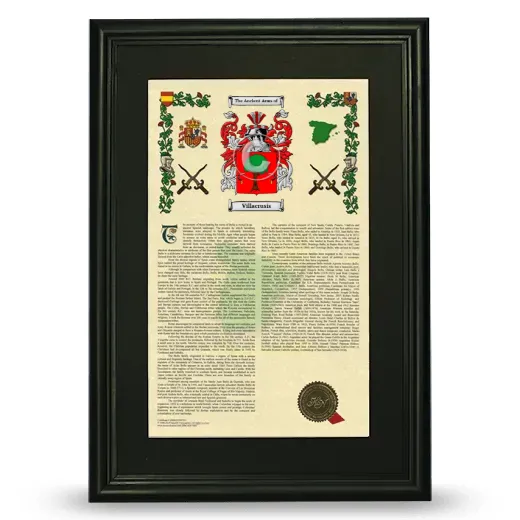 Villacrusis Deluxe Armorial Framed - Black