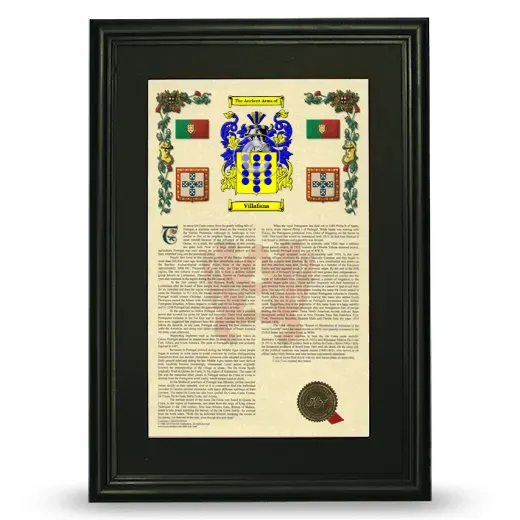Villafana Deluxe Armorial Framed - Black