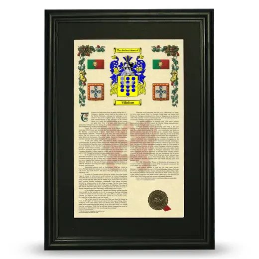 Villafane Deluxe Armorial Framed - Black