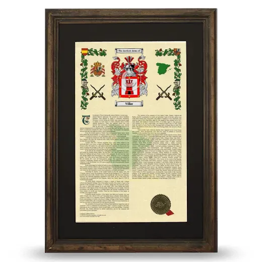 Villar Deluxe Armorial Framed - Brown