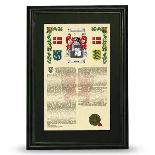 Vinter Deluxe Armorial Framed - Black