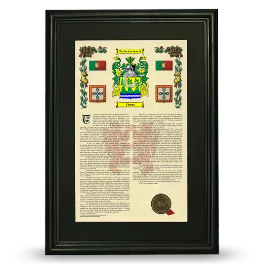 Vivero Deluxe Armorial Framed - Black