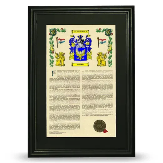Voelker Deluxe Armorial Framed - Black