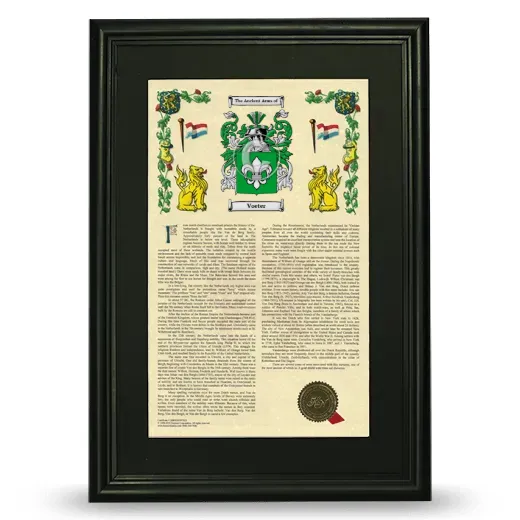 Voeter Deluxe Armorial Framed - Black