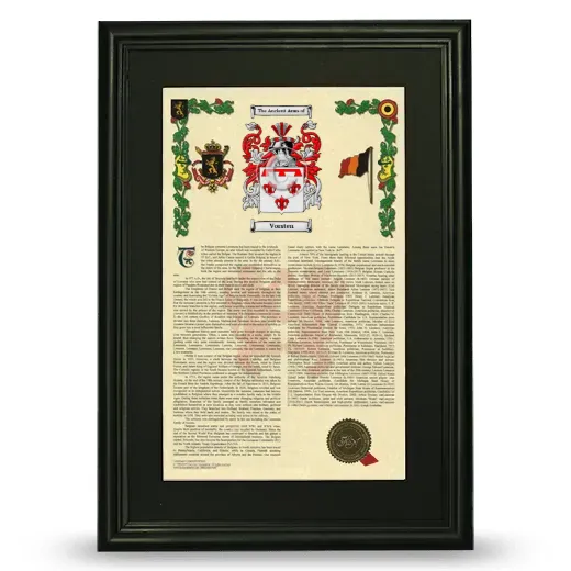 Vorsten Deluxe Armorial Framed - Black