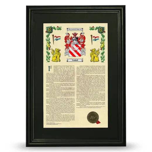 Voshell Deluxe Armorial Framed - Black