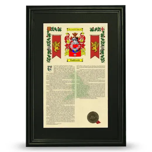 Waddtswith Deluxe Armorial Framed - Black