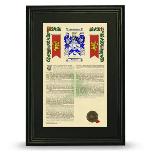 Wadson Deluxe Armorial Framed - Black