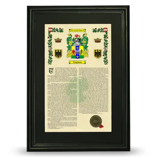 Wagaman Deluxe Armorial Framed - Black