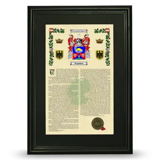 Wageman Deluxe Armorial Framed - Black