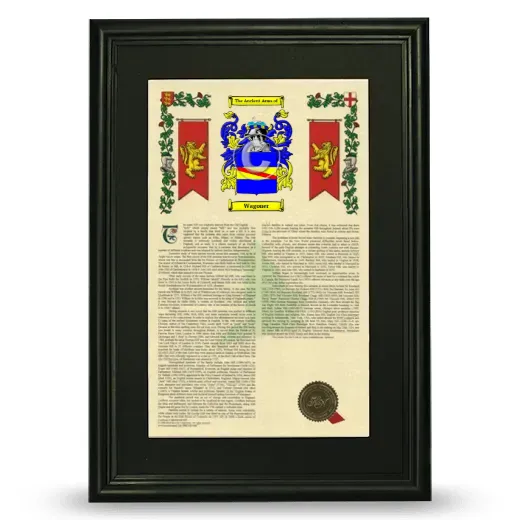 Wagoner Deluxe Armorial Framed - Black