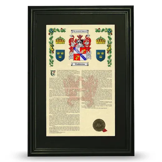 Wahlström Deluxe Armorial Framed - Black