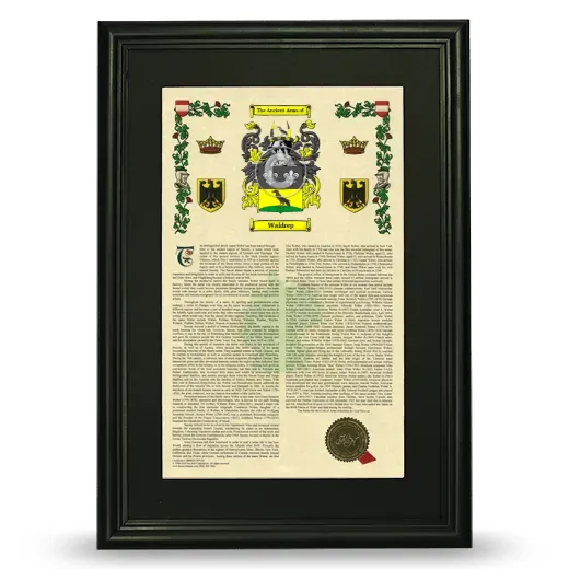 Waldrep Deluxe Armorial Framed - Black