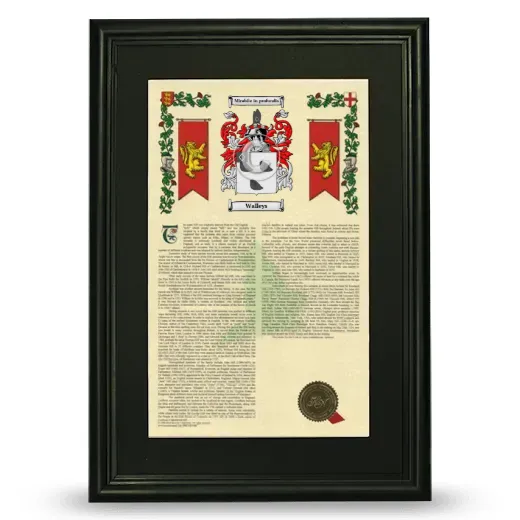 Walleys Deluxe Armorial Framed - Black