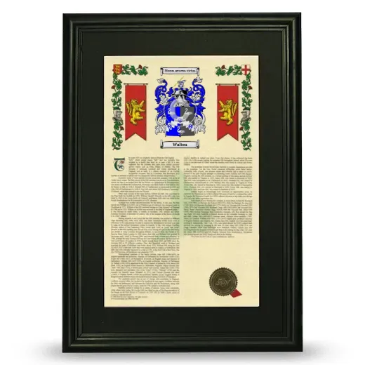 Walten Deluxe Armorial Framed - Black