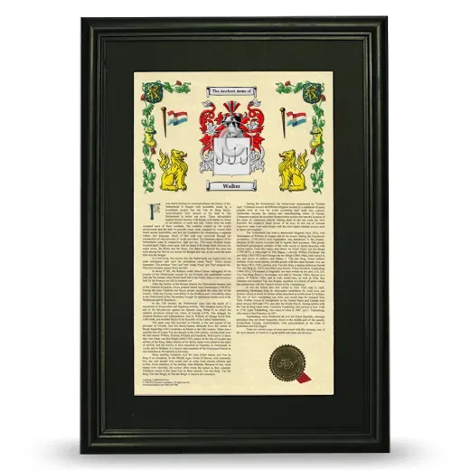 Walter Deluxe Armorial Framed - Black