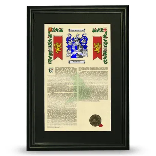 Waltolm Deluxe Armorial Framed - Black