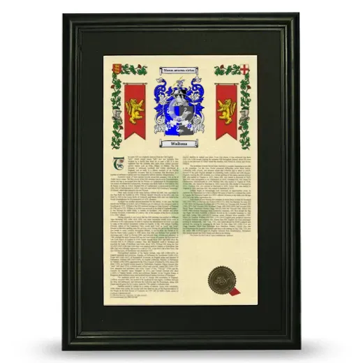 Waltons Deluxe Armorial Framed - Black