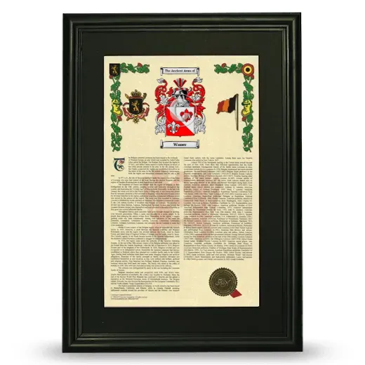 Waner Deluxe Armorial Framed - Black