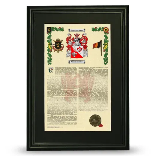 Wannamaker Deluxe Armorial Framed - Black