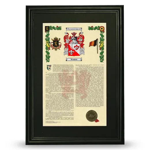 Wansen Deluxe Armorial Framed - Black