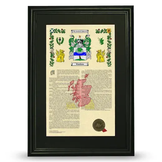Wardson Deluxe Armorial Framed - Black