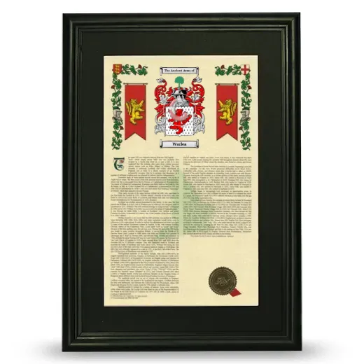 Warlea Deluxe Armorial Framed - Black