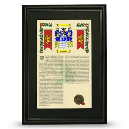 Washingly Deluxe Armorial Framed - Black