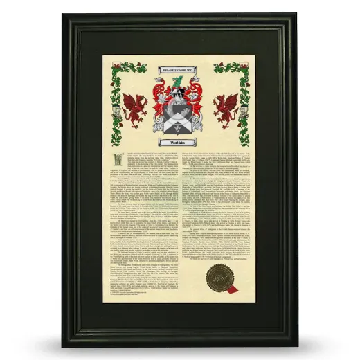 Watkin Deluxe Armorial Framed - Black