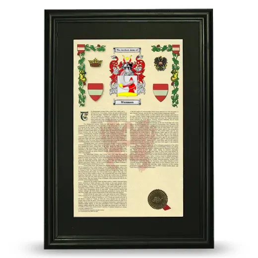 Waxman Deluxe Armorial Framed - Black