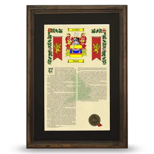 Weaver Deluxe Armorial Framed - Brown