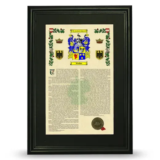 Wecker Deluxe Armorial Framed - Black