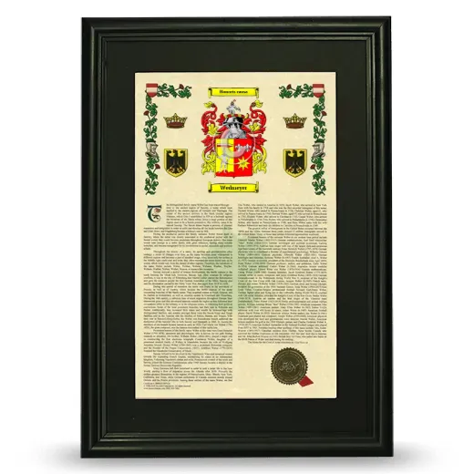 Wedmeyer Deluxe Armorial Framed - Black