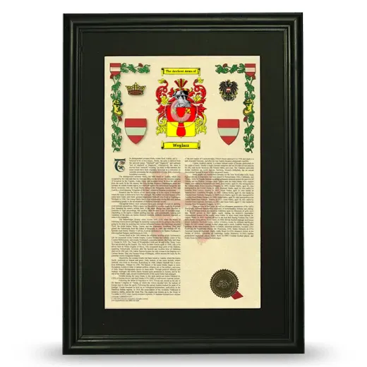 Weglarz Deluxe Armorial Framed - Black