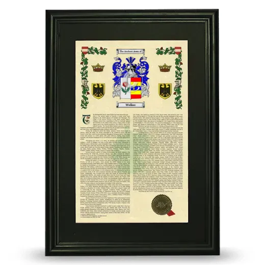 Welker Deluxe Armorial Framed - Black